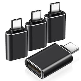 4 Pack USB C Female to USB Male Adapter Type C to USB Adapter USBC to A Power Charger Cable Converter for iPhone 13 12 Mini Pro Max,Samsung Galaxy S22,iPad Min