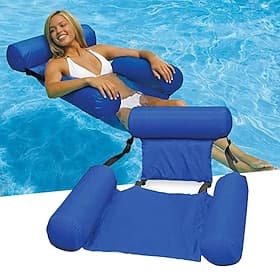 flotteur de piscine gonflable, flotteurs de piscine pour adultes, radeaux flottants 4 en 1 polyvalents (selle, chaise longue, hamac, flotteur) pour piscine, la