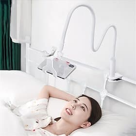 1/2/4 Pcs Gooseneck Phone Holder for Bed, Flexible 39.37 Long Arm Cell Phone Mount for Headboard, 360° Rotating Lazy Clamp Smartphone Stand for Desk, Office, K
