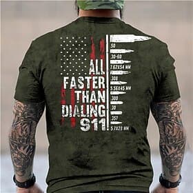 4th of July 2026 250th Memorial Day Men's Patriotic Distressed Patriot Graphic 3D Print National Flag Veteran Crew Neck Short Sleeve T-Shirt Sports