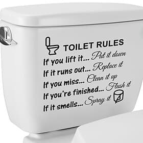 3D Wall Stickers Bedroom / Toilet, Removable PVC Home Decoration Wall Decal 1pc