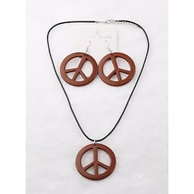 Stück  Liebe 1960er Hippie 1970er Disko Halskette Maskerade Herren Damen Kostüm Halskette Ohrring Jahrgang Cosplay Party / Abend Ohrringe Maskerade / Halskette