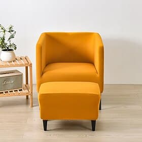 Stretch Square Tub Covers Chair Burgundy Slipcover Sofa Cover Furniture Protector High Stretch 1 Piece Sofa Chair Covers for Living Room Durable Spandex Fabric