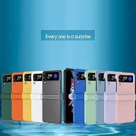 Phone Case For Samsung Galaxy Z Flip 7 Z Flip 5 Z Flip 4 Z Flip 3 Back Cover Bumper Frame Four Corners Drop Resistance Shockproof Solid Colored Silica Gel