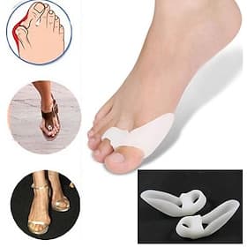 1Pair Silicone Toes Separator Foot Hallux Valgus Correction Bone Ectropion Adjuster Toes Outer Appliance Foot Care Tool Gel Bunion Big Toe Separator Spreader E