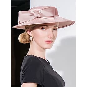 Elegant Sweet Flax Hats with Bowknot 1PC Wedding / Party / Evening / Melbourne Cup Headpiece dress to impress Hats Race Day Dress