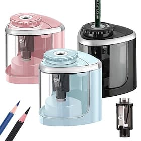 Pencil Sharpener Electric Pencil Sharpeners Blade to Fast Sharpen Suitable for Colored Pencils(6-8mm) School Pencil Sharpener/Classroom/Office/Home, Back to Sc