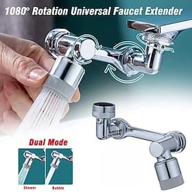 Rallonge de robinet extension de 1080 degrés, aérateur de robinet universel splash cuisine robinet filtre buse barboteur salle de bain cuisine salle de bain 2