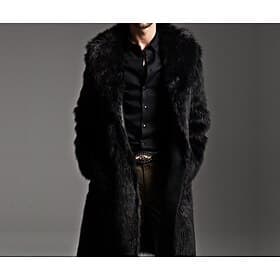 Men's Winter Coat Polar Fleece Outdoor Street Fall Winter Faux Fur Warm Breathable Outerwear Clothing Apparel Streetwear Sporty Solid Color Pocket Turndown Car