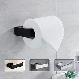 Toilet Paper Holder,Wall Mounted 304 Stainless Steel 14.5cm Tissue Roll Hanger Dispenser for Bathroom  Kitchen (Black/Brushed Nickel/Chrome)