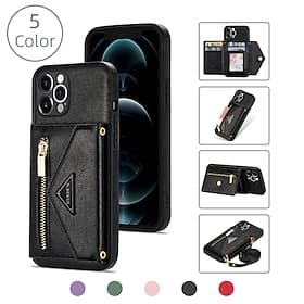 téléphone Coque Pour iPhone 17 Pro Max 17 Air 16 15 14 Pro Max Plus 16e 13 12 11 Pro Max Mini Étui Portefeuille avec Lanière Emplacement Carte Antichoc Couleur