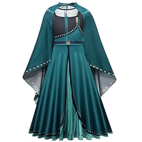 Buchwoche 2026: Prinzessin Anna, Kinderkleid, einfarbig, Partykleid, Bühnenkleid, Rundhalsausschnitt, lange Ärmel, Prinzessinnenkleid, 3-10 Jahre, Winter, Hell