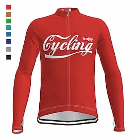 Homme Maillot de cyclisme Lettres  Chiffres manche longue Cyclisme Maillot Top avec 3 poches arrière VTT Vélo tout terrain Cyclisme sur route Séchage Rapide Ba