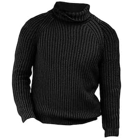 Men's Turtleneck Sweater Sweater Pullover Sweater Jumper Mens Turtle Neck Jumper Ribbed Knit Cropped Knitted Turtleneck Modern Contemporary Daily Wear Going ou