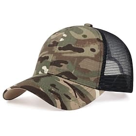 Homme Casquette de Baseball Casquette Casquette en maille Cap Netback Camouflage vert Camouflage noir Hip hop Vêtement de rue Respirable