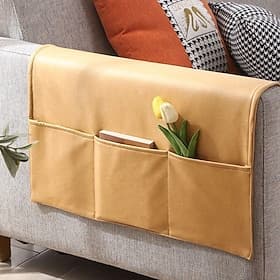 Organisateur de rangement pour accoudoir de canapé, housse d'accoudoir, support de télécommande inclinable avec poches, chariot de fauteuil pour iPad, téléphon
