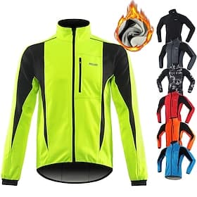 Arsuxeo Herren Fahrradjacke Radjacke Windschutz Fleecejacke Winter warm halten Windundurchlässig Fleece-Futter Atmungsaktiv Fahhrad Jacke MTB Mountain Rennrad
