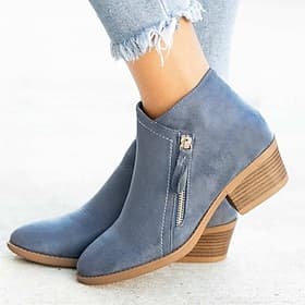stivaletti casual in pelle scamosciata da donna con cerniera laterale - comodi ed eleganti per l'uso quotidiano