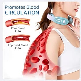 Appareil de massage par acupression cervicale Lymphvity massage électrique par impulsion du cou pour soulager la douleur massage intelligent du cou avec chaleu
