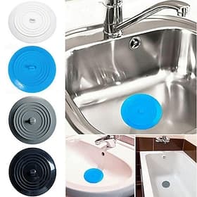 Badewannenstöpsel großer Silikon-Abflussstöpsel Haarstöpsel flache Saugabdeckung für Küchen-Badezimmer-Accessoires und Wäsche