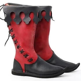 Medieval Renaissance Shoes Knee High Boots Flat Jazz Boots Pirate Viking Crusader Fancy Dress Men's Unisex Celtic Pirate Masquerade Party / Evening Adults' Sho