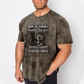 Men's Plus Size T shirt Tee Big and Tall Graphic Crew Neck Print Short Sleeve Spring  Summer Vintage Fashion Streetwear Basic Casual Sports Tops