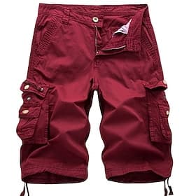 Herren Cargo Shorts Kurze Hosen Shorts Kurze Hosen Kurze Hose für Wanderer Bein Kordelzug 6 Tasche Glatt Komfort Outdoor Täglich Ausgehen Baumwollmischung Modi