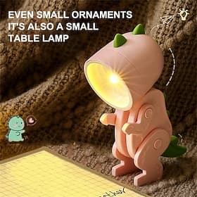 Mini-LED-Nachtlicht-Dinosaurier für Kinder, Kinder-Cartoon, verstellbar, Laptop, Schlafzimmer, Nachttischdekoration