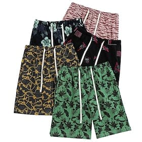 Men's Loungewear Pajama Shorts Animal Graphic Prints Casual Comfort Home Daily Bed Cotton Breathable Soft Elastic Waist Summer Spring Lake Blue Black