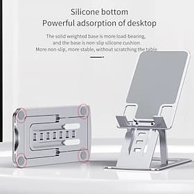 2 Pack Adjustable aluminum alloy desktop Tablet holder table foldable phone standard mobile phone holder stand for IPhone iPad