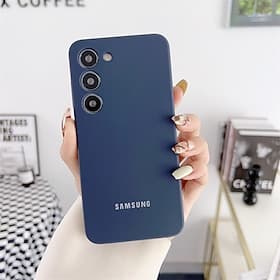 Phone Case For Samsung Galaxy S25 S23 Ultra Plus Silicone Case Full Body Protective Dustproof Four Corners Drop Resistance Solid Colored TPU