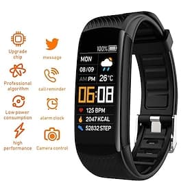 696 C5S Smart Watch 0.96 inch Smart Band Fitness Bracelet Bluetooth Call Reminder Sedentary Reminder Compatible with Android iOS Unisex Message Reminder IP 67