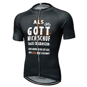 Per uomo Maglia da Ciclismo Lettere  Numeri Divertente Manica Corta Bicicletta Maglia Top con 3 tasche posteriori Mountain Bike MTB Ciclismo su strada Asciugat