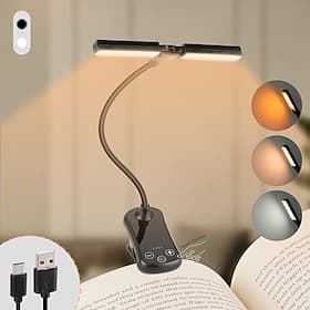 Book Lights 14 LEDs for Reading in Bed Touch Control Reading Light with 3 Colors  8 Brightness Reading Lights for Books in Bed Portable  Adjustable Rechargeabl