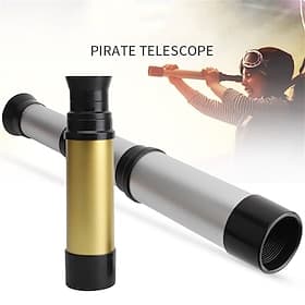 35mm Vintage Handheld Zoomable Monocular Telescope Lightweight Pirate Spyglass Gifts For Kids Children Outdoor Camping Advanture Christmas Gift