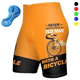 Herren Grafik Buchstaben  Zahlen Fahrradhose Fahhrad Gepolsterte Shorts / Chamois Unterteile Mountainbike MTB Straßenradsport Sport 3D-Polster Radfahren Schnel