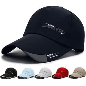 Men's Baseball Cap Black White Polyester Print Fashion Classic  Timeless Chic  Modern Outdoor Daily Letter Portable Breathable