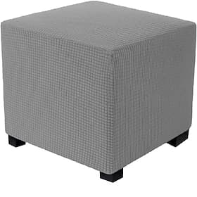 Stretch Ottoman Cover Square Ottoman Slipcovers Rectangular Foldable Storage Stool Cover Bench Cover Furniture Protector Soft Slipcover with Elastic Bottom