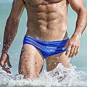 Homme Maillots de Bain short de bain Slip de bain Plein Respirable Doux Extérieur Casual du quotidien Hawaïen mode Noir Blanche Micro-élastique