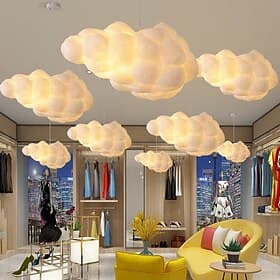 LED pendellampe hengende sky lampe barnrom lampearmatur moderne sky lysekrone soverom taklampe