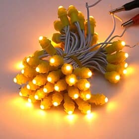 6M 100LED Led Pixel Bullet Nodes String Lights  DC12V 9MM Single Color Signboard Display Lamp