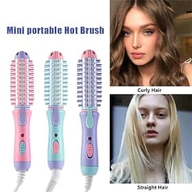 Mini Electric Hair Styler Travel Curler Curling Dryers Styling Tool Hair Straightener Ionic Curler Professional Hot Brush Valentine's Day Gift