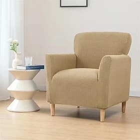 Stretch Armchair Slipcover For Pet Single Sofa Cover  1 Seater Couch Furniture Protector with Elastic Bottom for Kids,Pet
