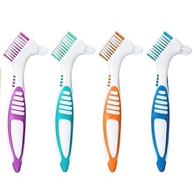 brosse à dents pour prothèses dentaires pour adultes, brosse de nettoyage pour prothèses dentaires, brosse à dents dure pour soins bucco-dentaires brosse à den