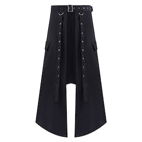 Rétro Vintage Punk  Gothique Médiéval Jupe Pantalon Vampire Déguisement Homme Steampunk Mascarade Soirée Adulte Jupes