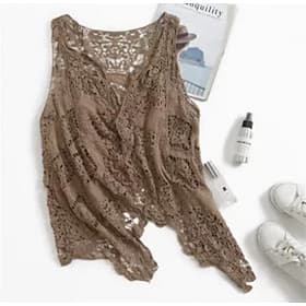 Hippie Anni '70 Gilet Senza maniche Tinta unita Costume Per donna Casual Quotidiano Spiaggia Parata dell'Orgoglio Adulti Adolescente Gilet Primavera  Estate