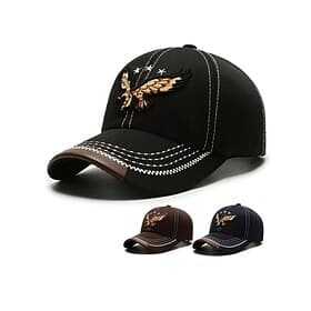Herre Baseballcaps Svart Navyblå polyester Broderi Justerbare Mote Klassisk  Tidløs Elegant og moderne utendørs Daglig Dyr Bærbar Pustende