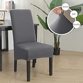 Dining Chair Covers, Burgundy Stretch Chair Cover, Spandex High Back Chair Protector Covers Seat Slipcover with Elastic Band for Dining Room,Wedding