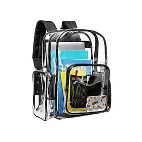 Schulrucksack Transparent für Student Multifunktion Wasserabweisend Verschleißfest PVC Schulranzen Rucksack Schulranzen 19 Zoll