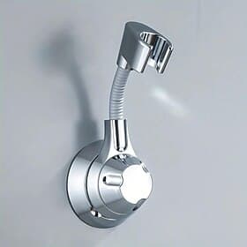 Shower Bracket, No-Punch Wall Mounted Shower Holder, 360° Rotating And Adjustable Handheld Shower Head Base, Strong Adhesive And Waterproof Bathroom Accessorie